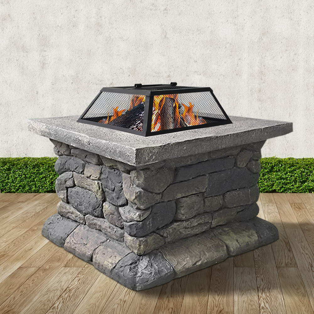 Grillz Fire Pit Garden Rustic Fireplace