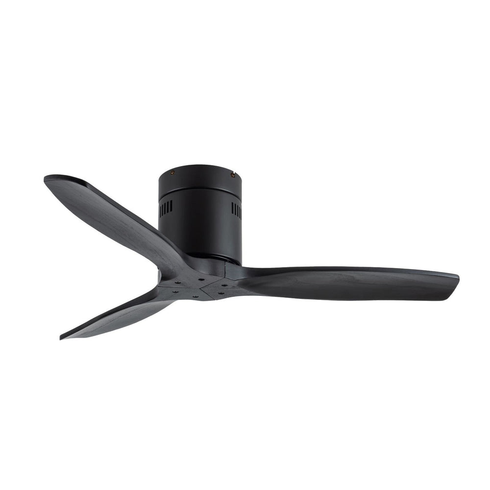 Viviendo 52 Inch 3 Solid Wood Blade Whisper AC Ceiling Fan with 3 Speed Remote Control - Black