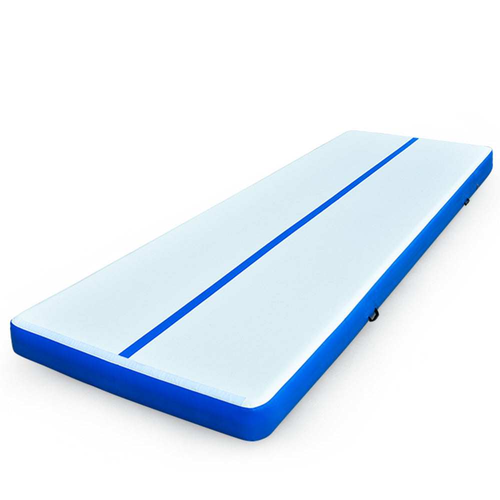 PROFLEX 600x200x20cm Inflatable Air Track Mat Tumbling Gymnastics, Blue &amp; White (No Pump)
