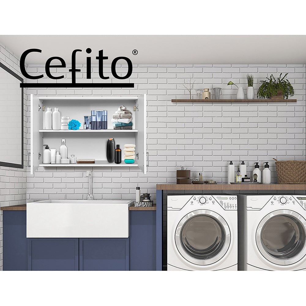 Cefito Wall Cabinet Storage Organiser White