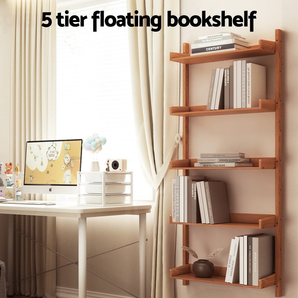 Artiss Capriz Floating Bookshelf Oak
