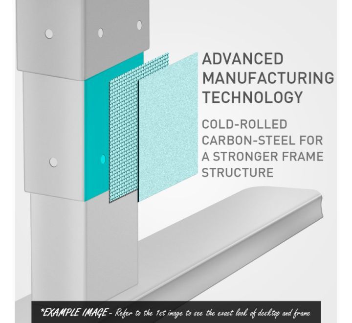 FORTIA Standing Desk Frame Only, 60-126cm Height, 2 Motors, 120KG Load, Silver