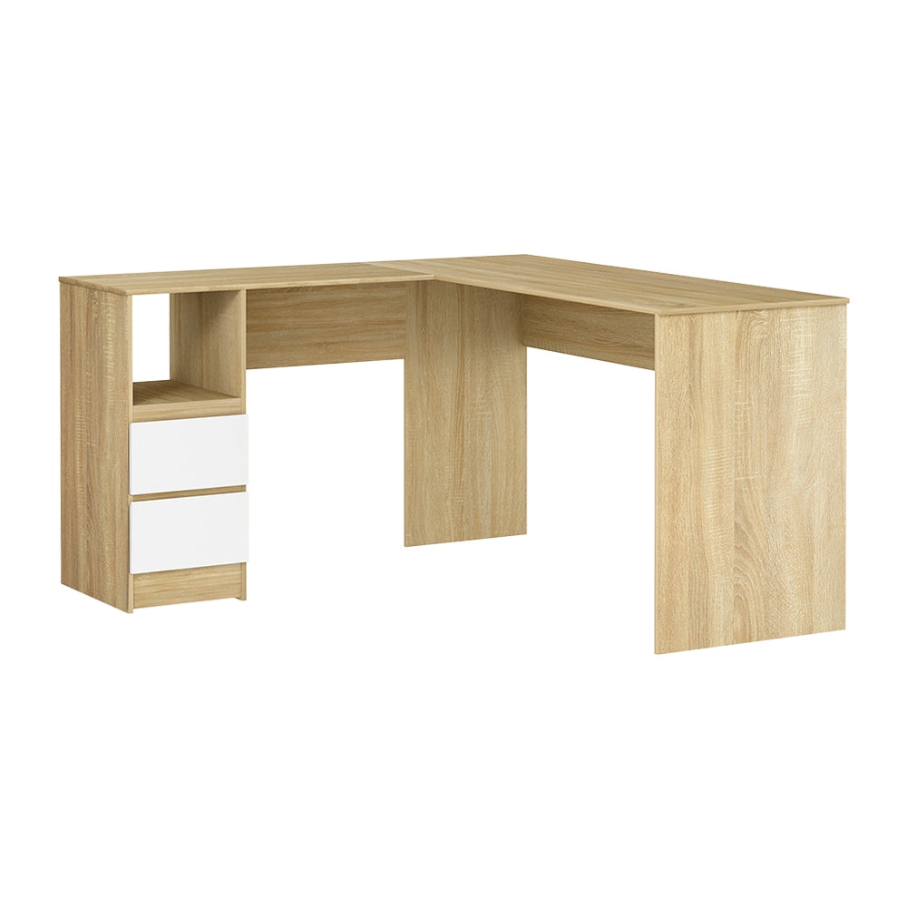 Artiss L-Shaped Corner Office Table Wood
