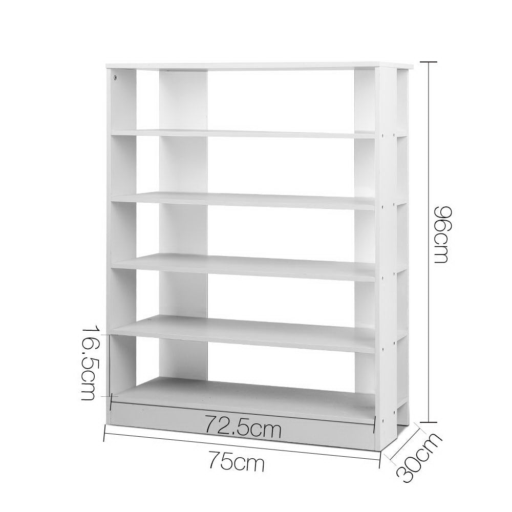 Artiss 6-tier Shoe Rack White