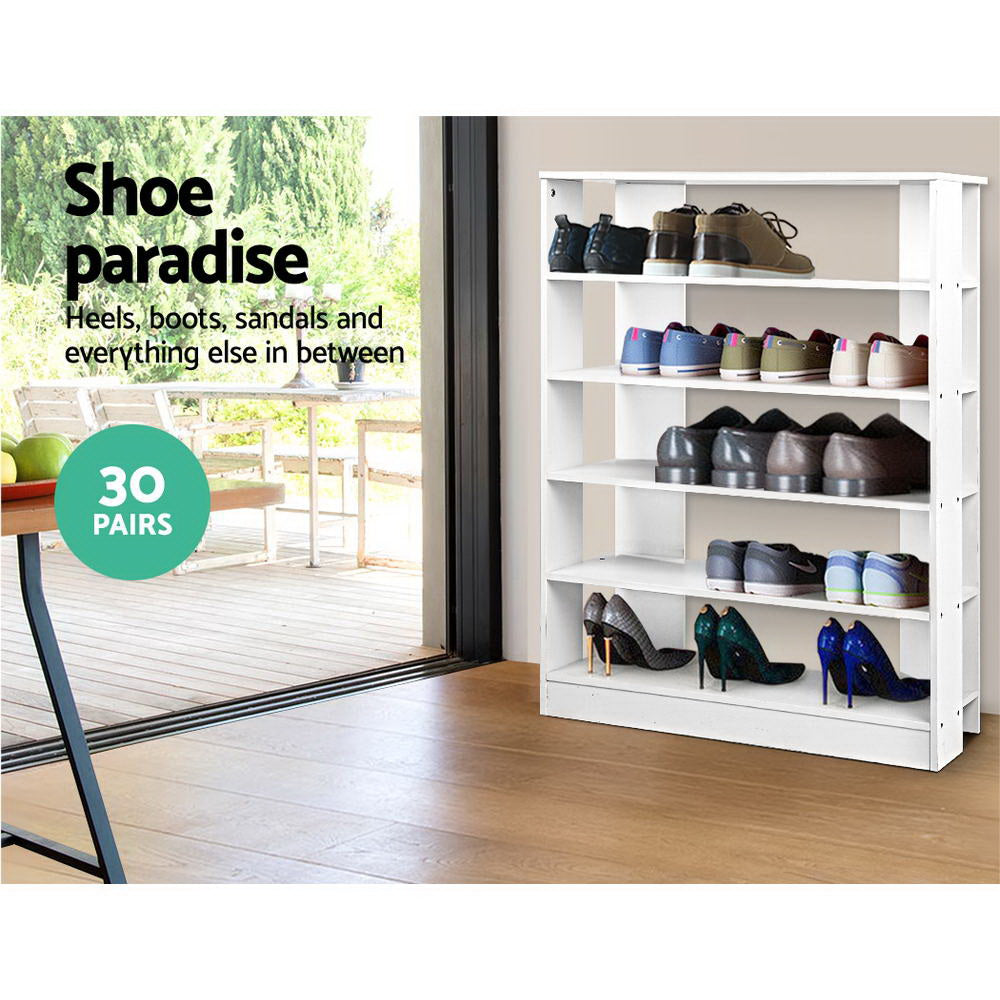 Artiss 6-tier Shoe Rack White