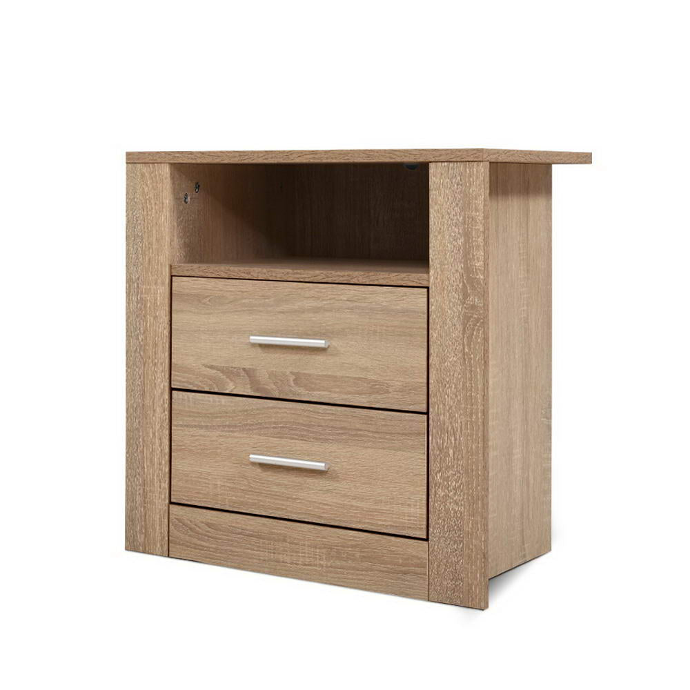 Artiss Milne Bedside Table Oak