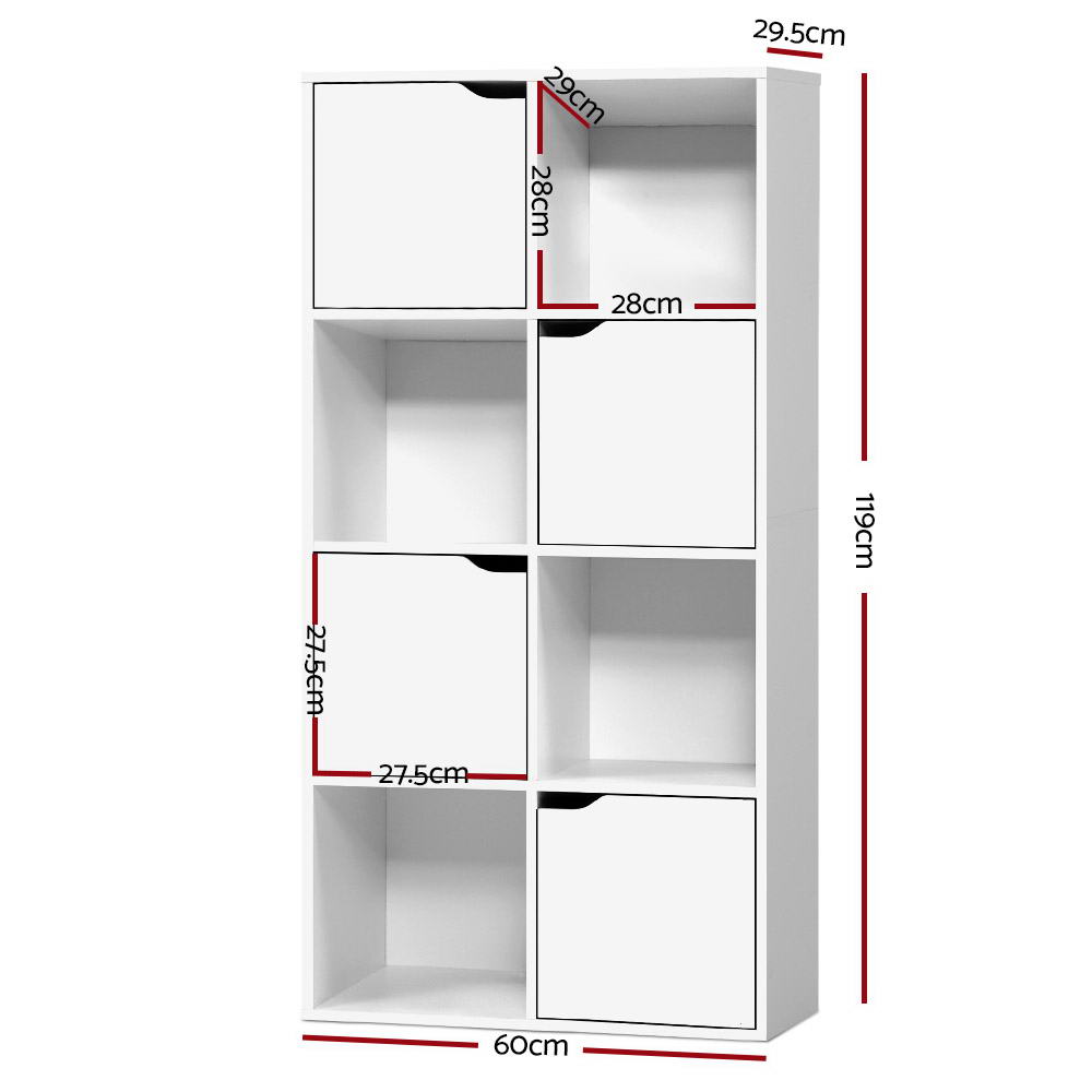 Artiss Display Shelf 8 Cube Storage 4 Doors