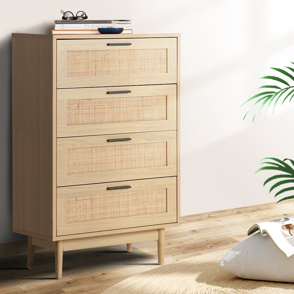 Artiss 4 Chest of Drawers Tallboy Wood