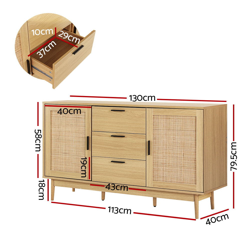 Artiss Buffet Sideboard Rattan Cabinet