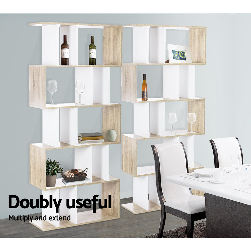 Artiss Display Bookshelf 5 Tier White