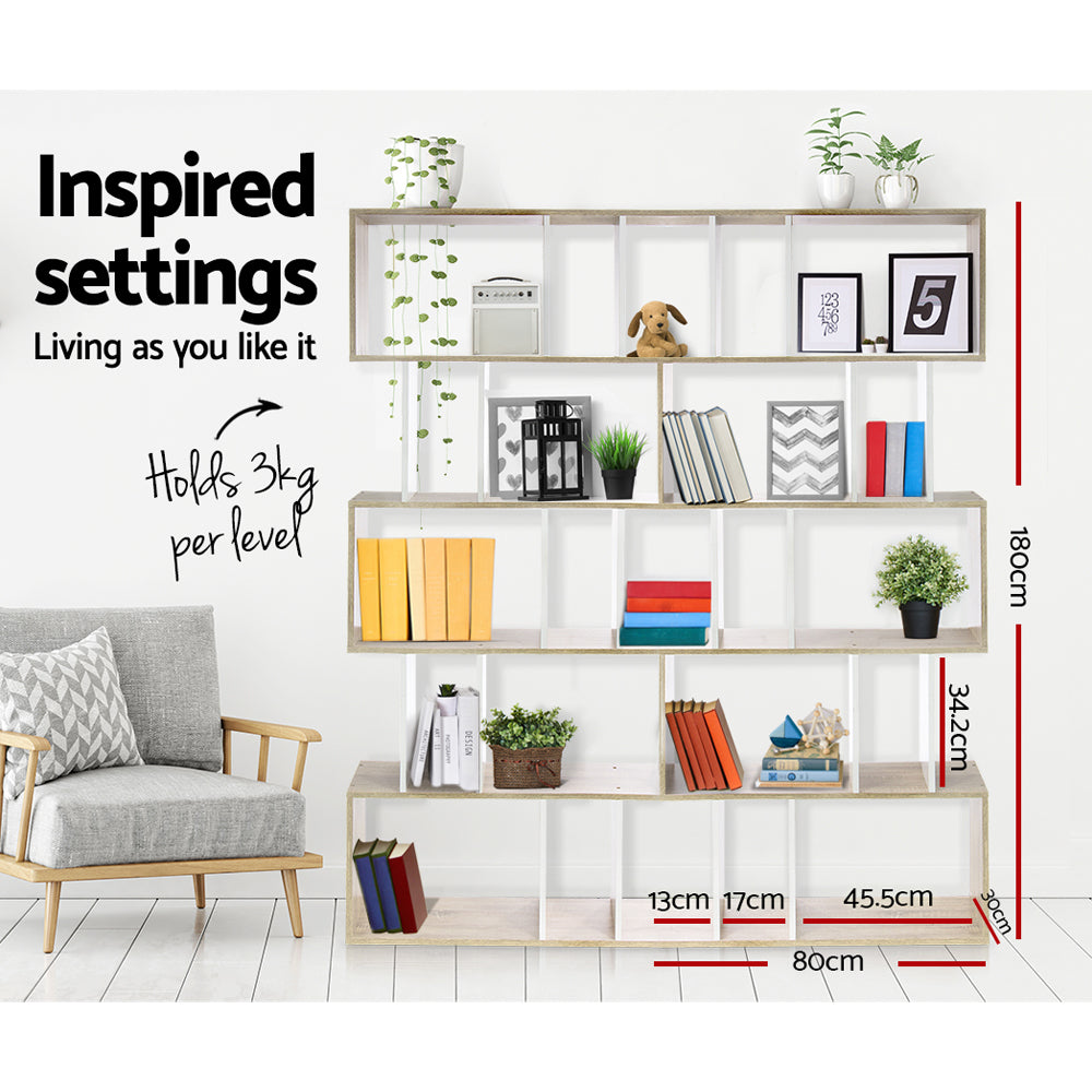 Artiss Display Bookshelf 5 Tier White