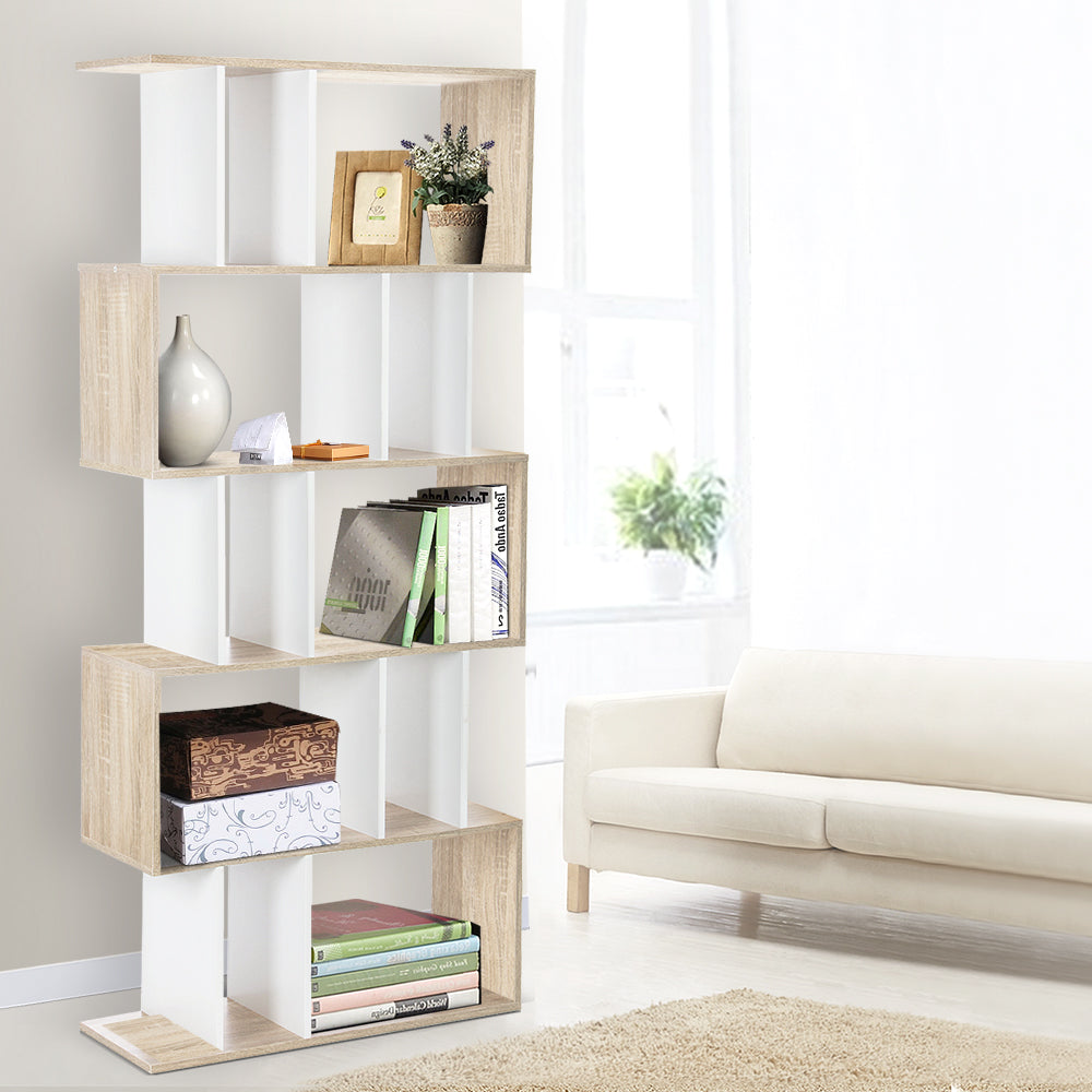 Artiss Display Bookshelf 5 Tier White