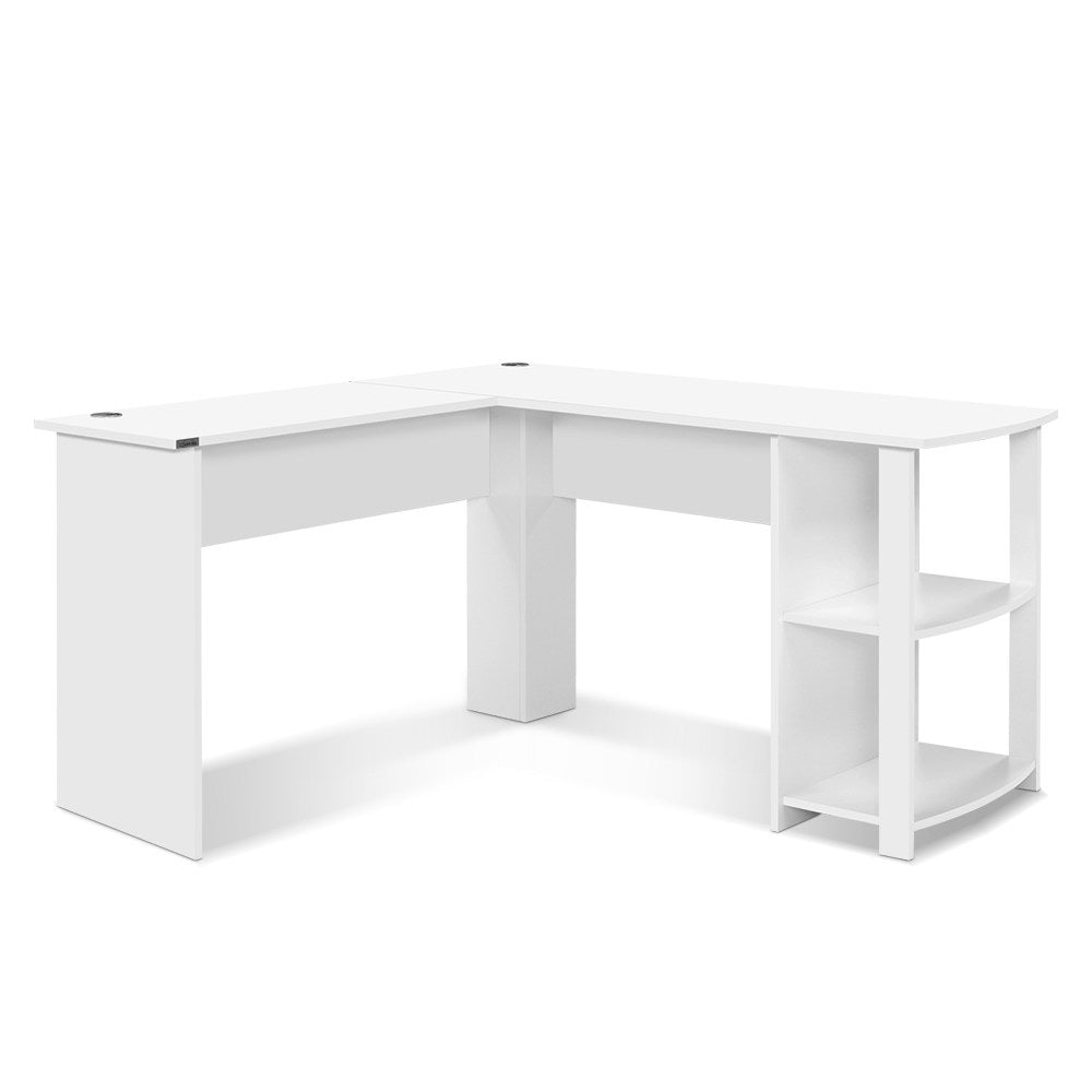 Artiss Wooden Computer Desk with Shelf White