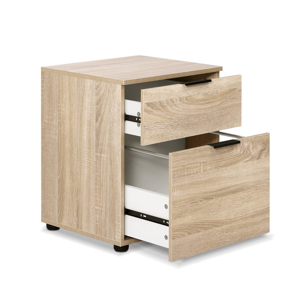 Artiss 2-Drawer Cupboard Wood