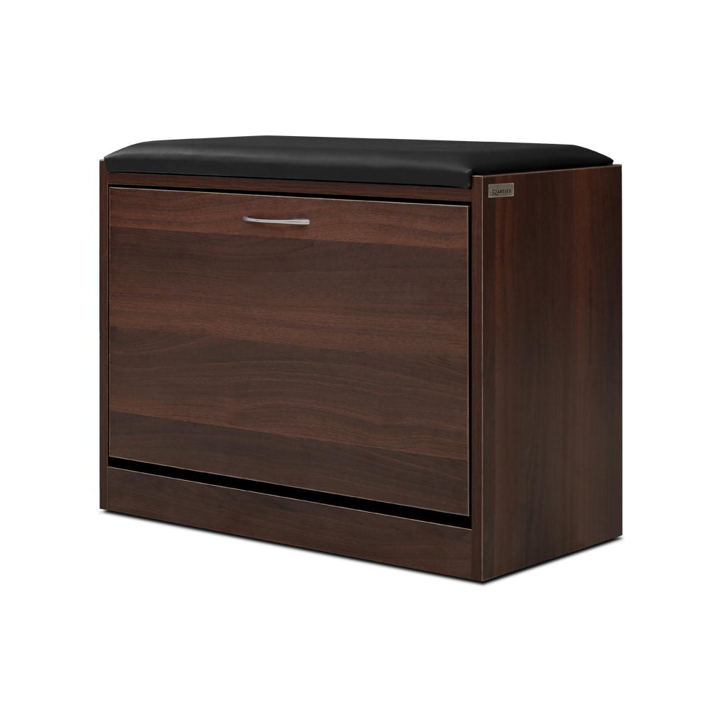 Artiss Shoe Rack Cabinet Walnut