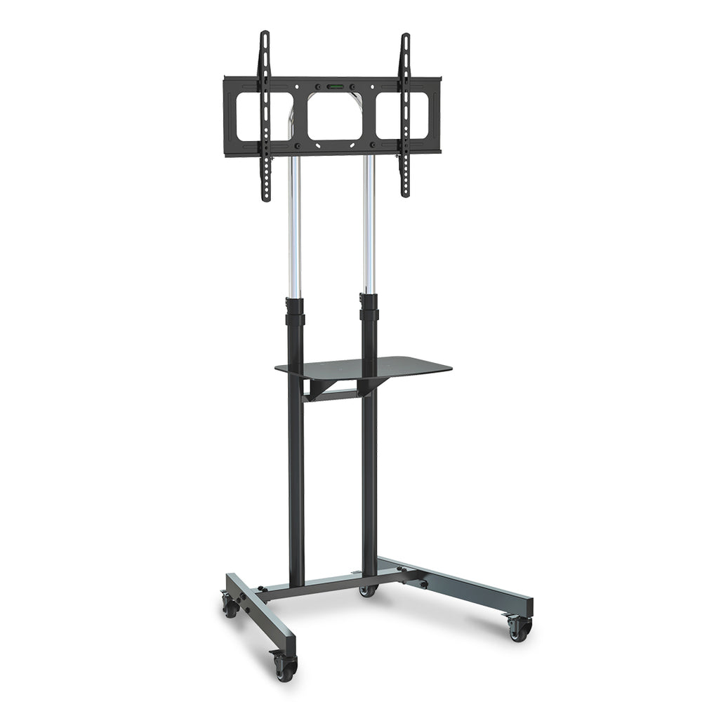 FORTIA Mobile TV Stand Portable Trolley Movable 37-70 Inch LCD LED Floor Mount Black