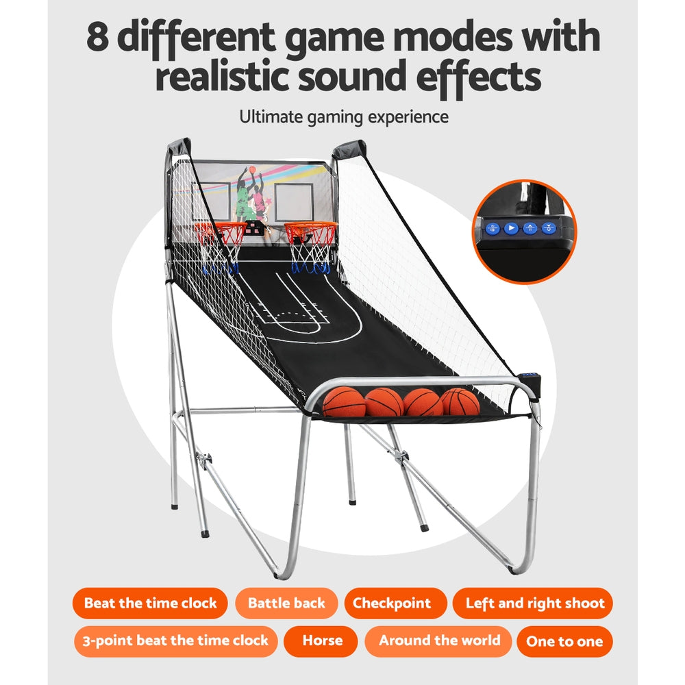 Arcade Foldable Basketball Game LED Electronic Scorer Double Shot