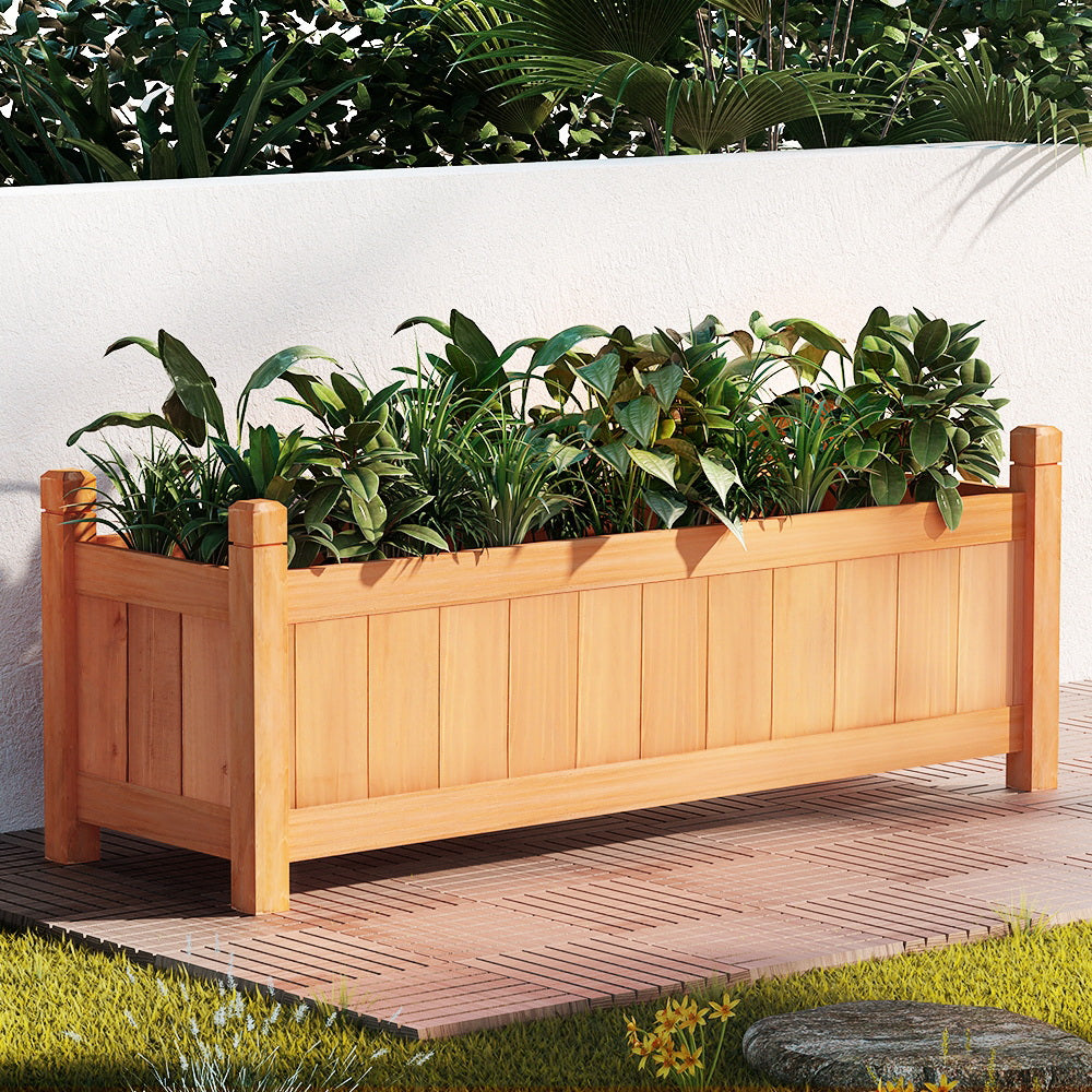 Greenfingers Wooden Outdoor Garden Bed - 90 x 30 x 33CM