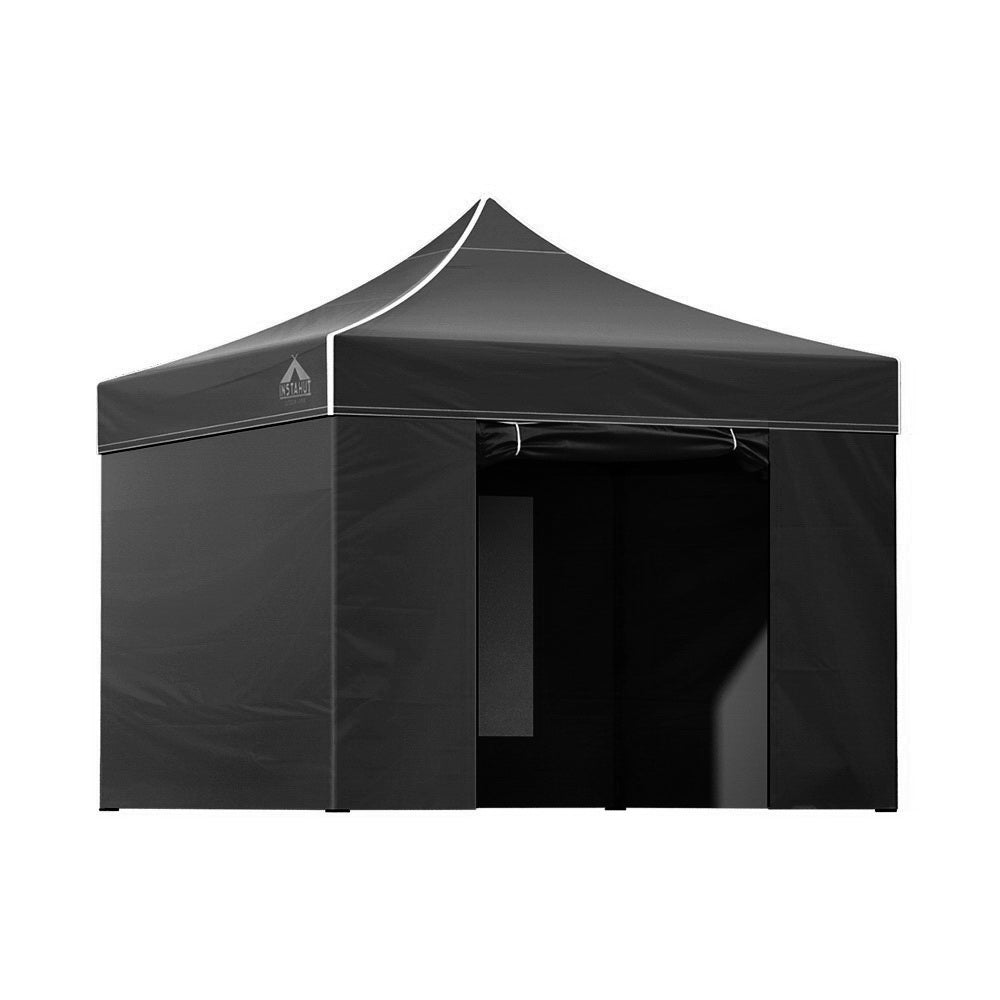 Instahut 3x3M Gazebo Walls - Black