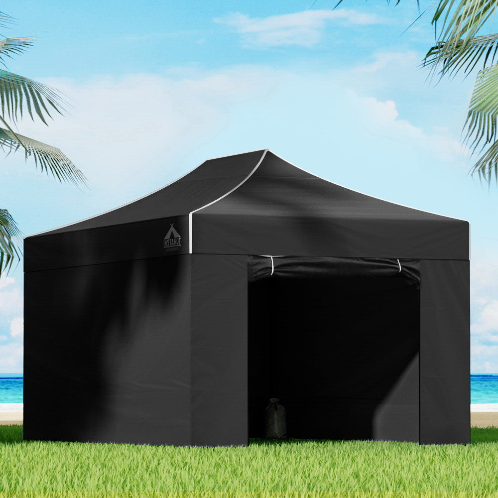 Instahut 3x4.5M Outdoor Gazebo - Black