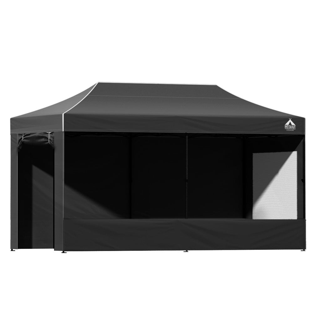 Instahut 3x6M Outdoor Gazebo Walls - Black