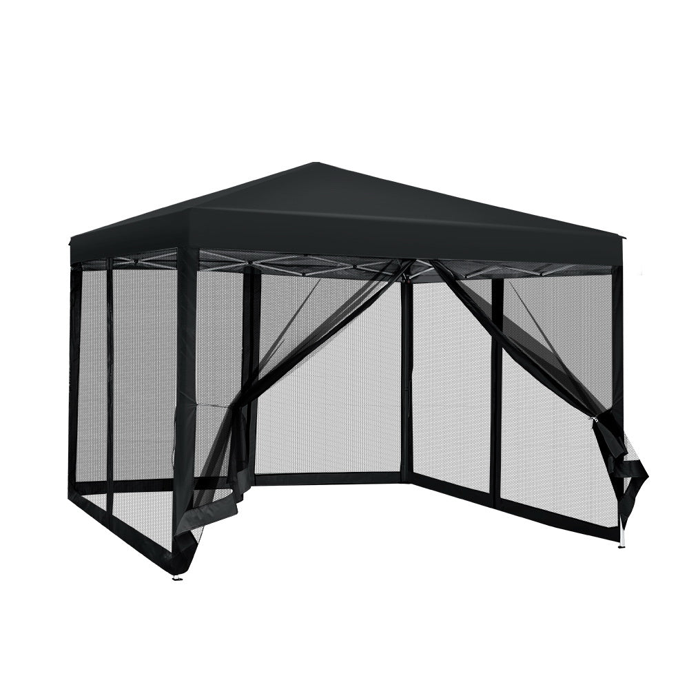 Instahut Marquee 3 x 3M Pop Up Gazebo - Black