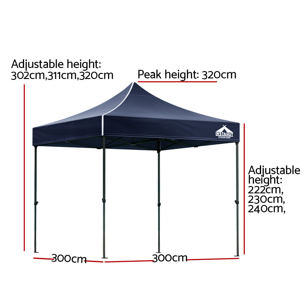 Instahut 3x3M Outdoor Gazebo - Navy