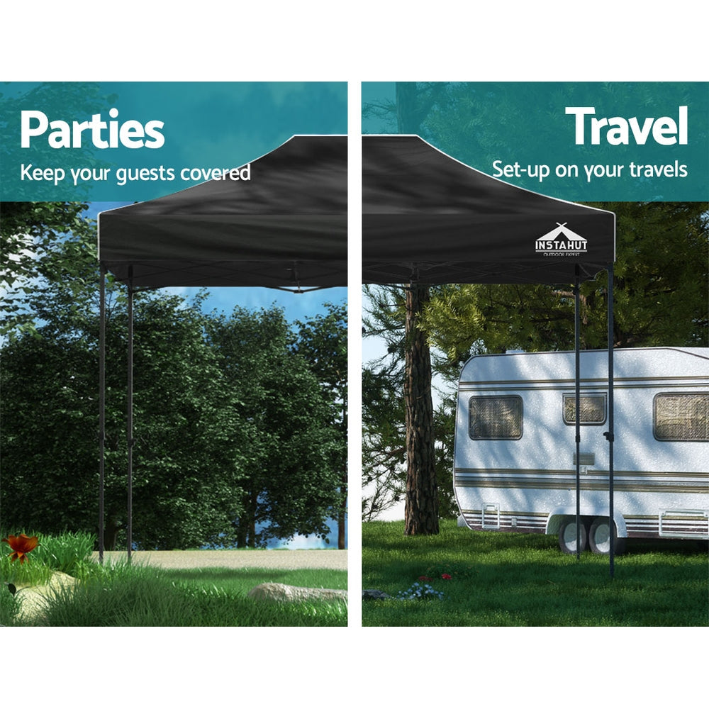 Instahut 3x4.5M Gazebo Pop Up - Black