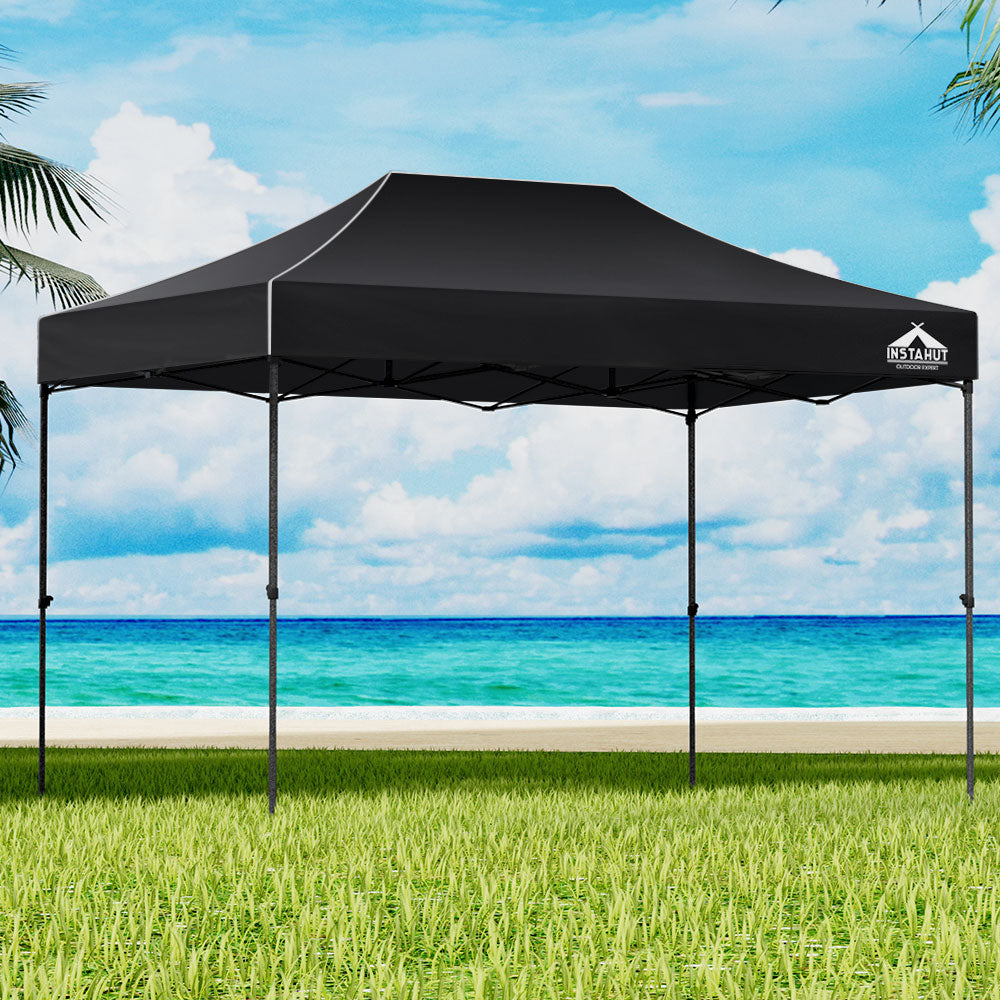 Instahut 3x4.5M Gazebo Pop Up - Black