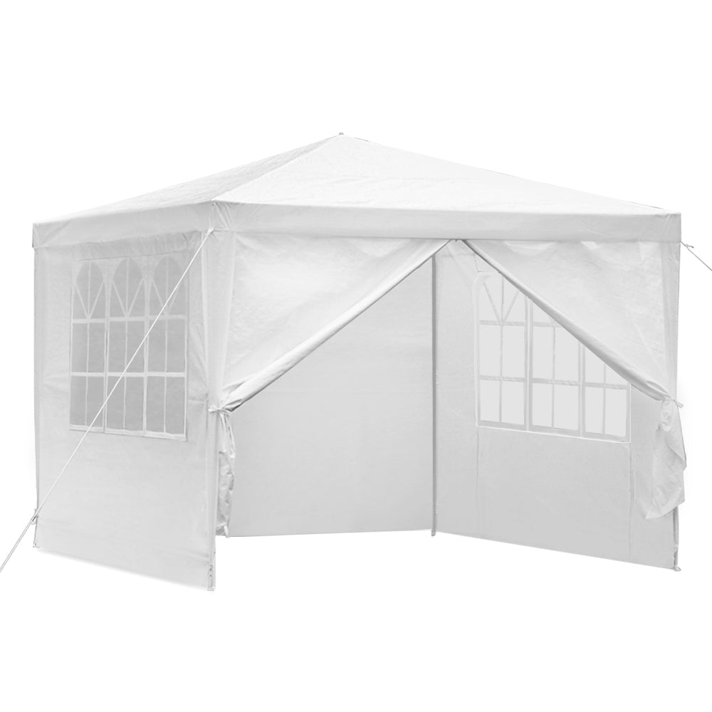 Instahut 4 Panel White Marquee Outdoor Gazebo - 3 x 3M