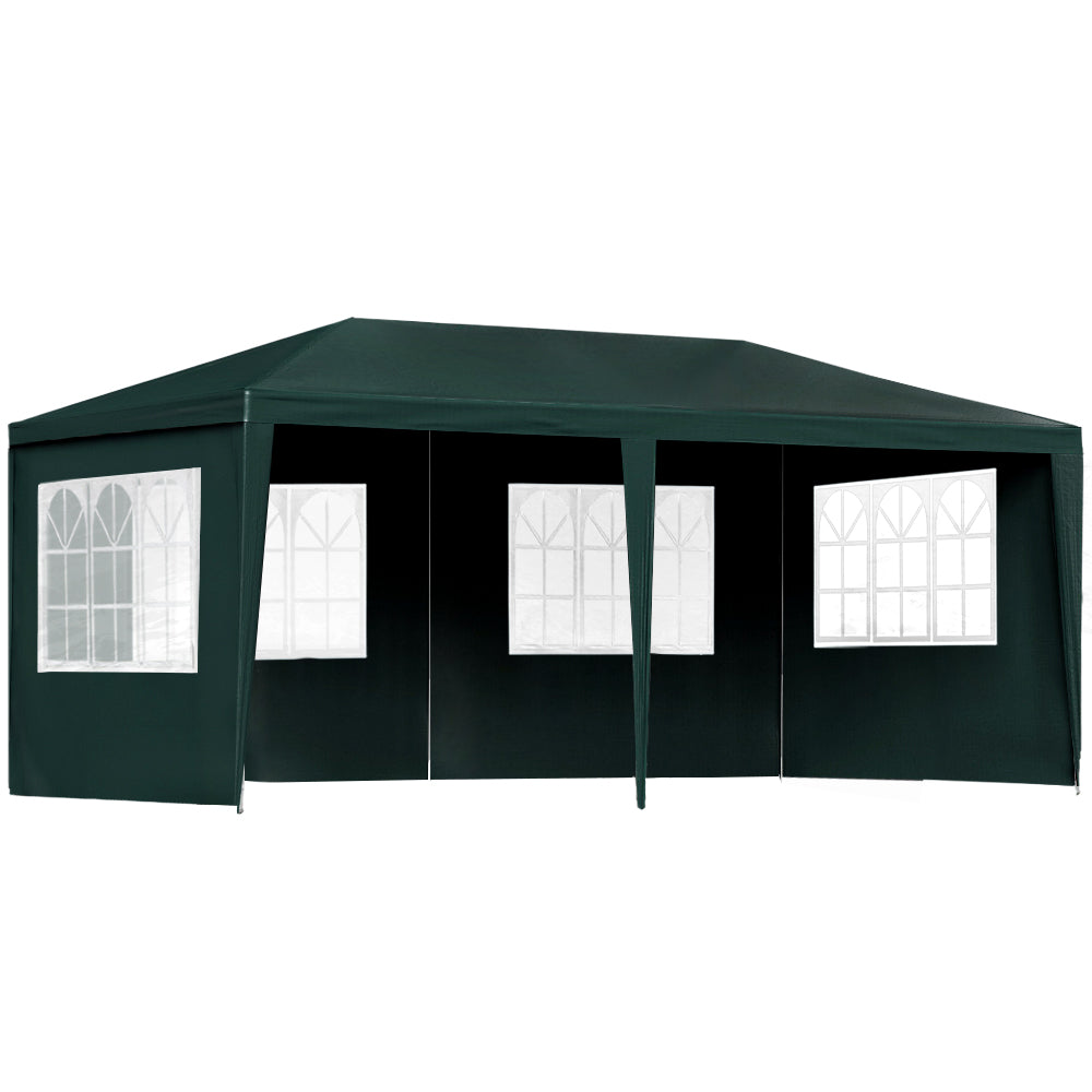 Instahut 4 Panel Green Marquee Outdoor Gazebo - 3 x 6M