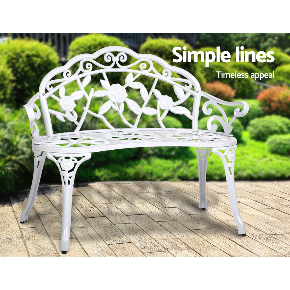 Gardeon Victorian Garden Bench White