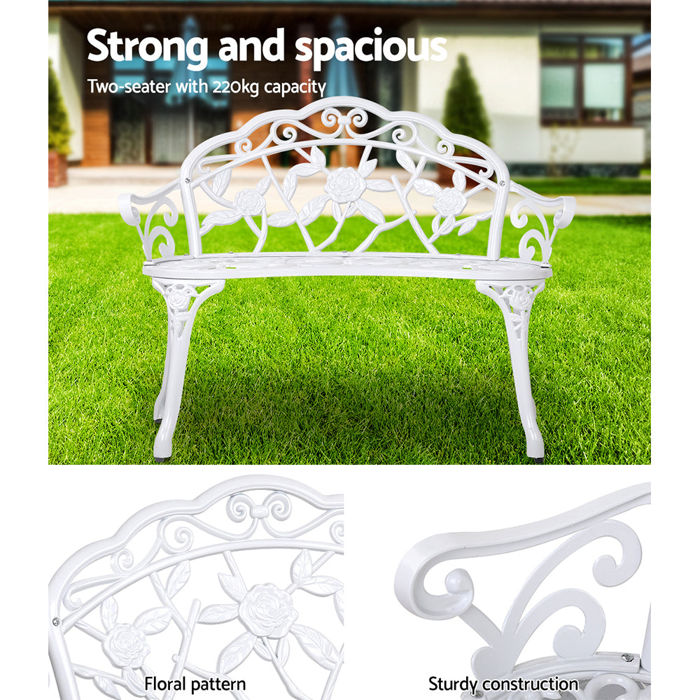 Gardeon Victorian Garden Bench White