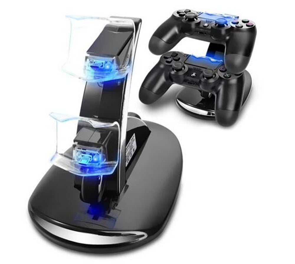 Dual USB Charging Stand for PlayStation 4 (PS4) Controllers Slim and Pro, Black