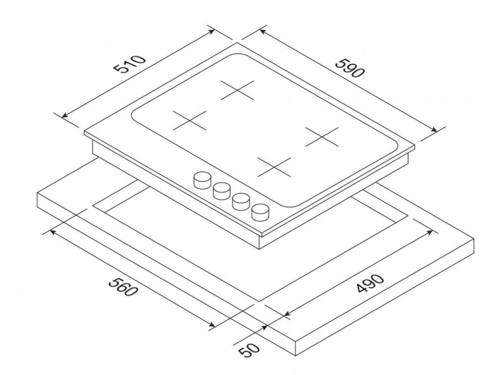 Kleenmaid 60 Cm Gas Cooktop Gct6012