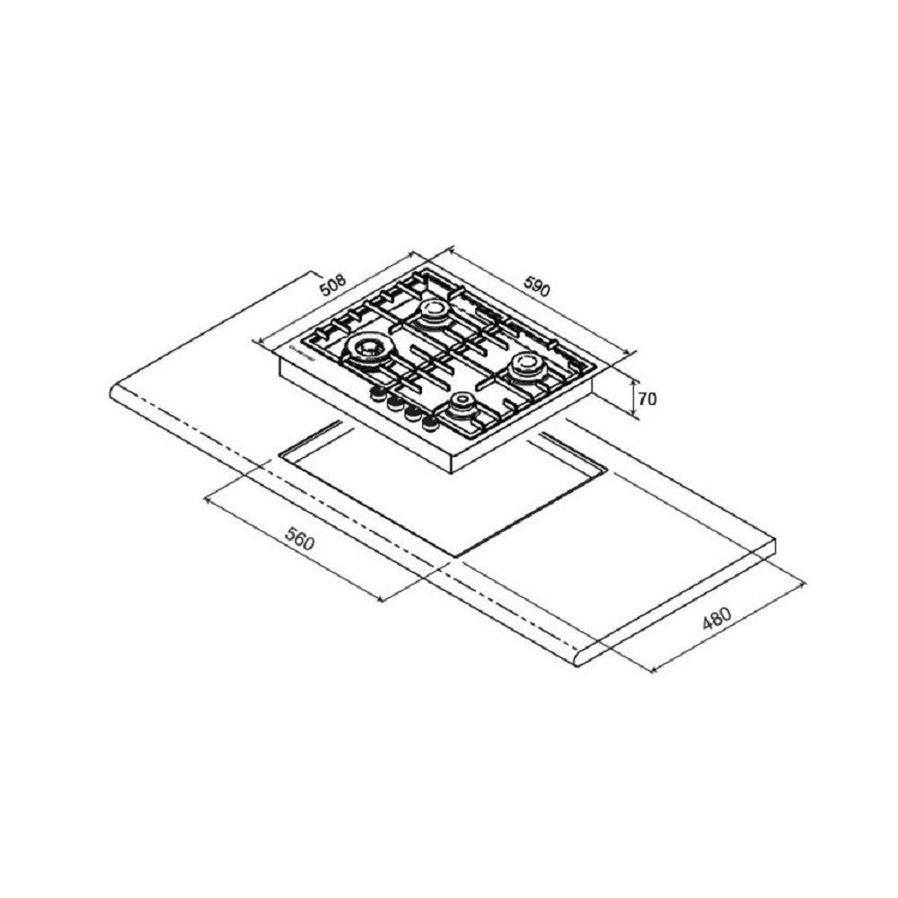 Kleenmaid Gas Cooktop 60Cm Gct6030