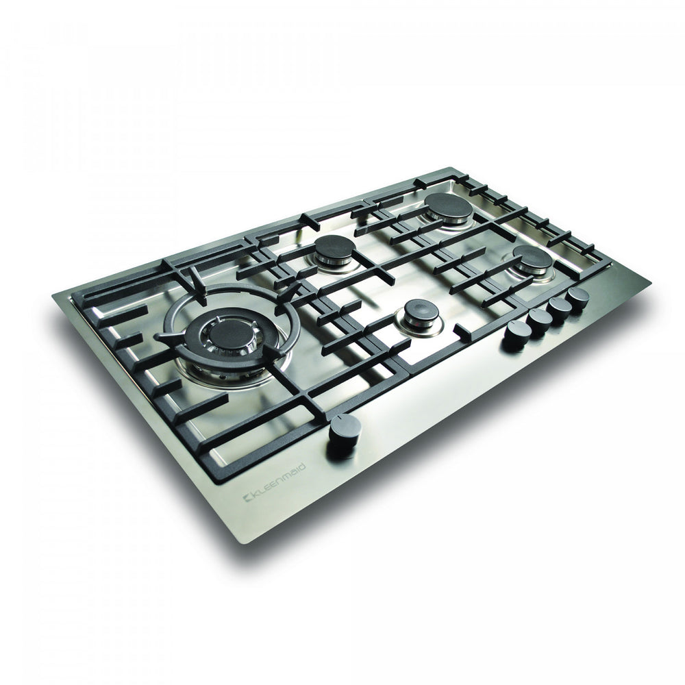 Kleenmaid Gas Cooktop 90Cm 5 Burner Ss With Wok Burner Gct9030