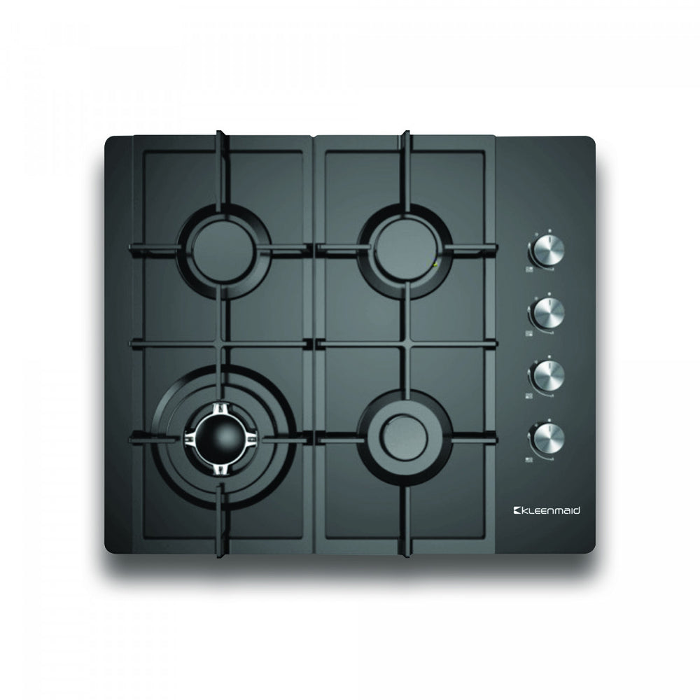 Kleenmaid 60Cm Black Glass Gas Cooktop Gctk6012