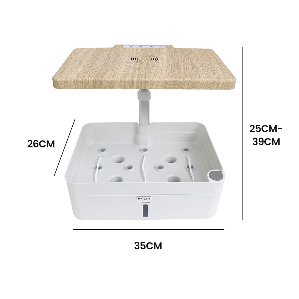 PLANTCRAFT 12 Pod Indoor Hydroponic Growing System, with Water Level Window &amp; Pump, White