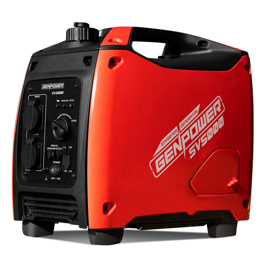 GENPOWER Inverter Generator Portable 2.6kW Max Petrol Pure Sine Wave Camping Power Station