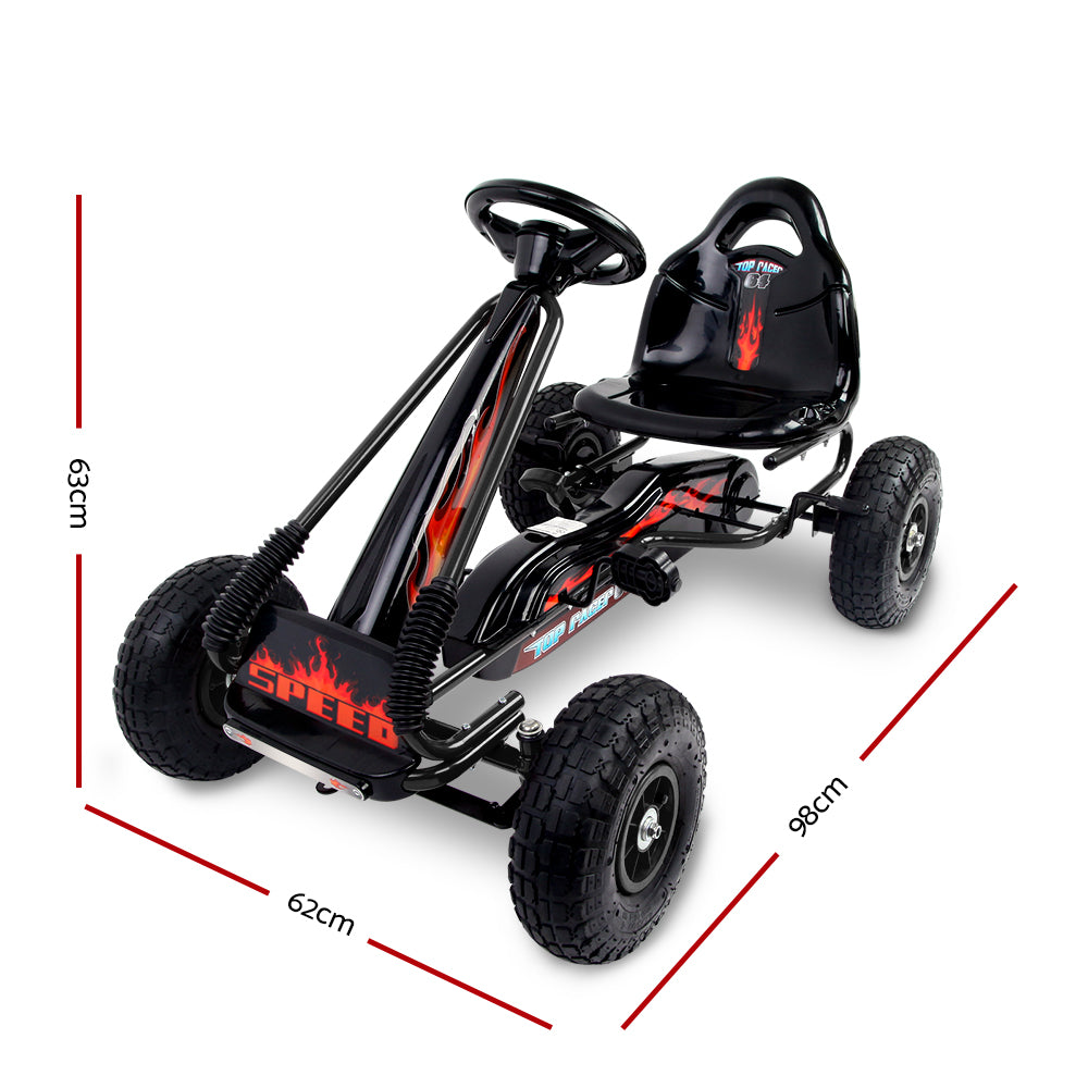 Rigo Kids Pedal Go Kart Black