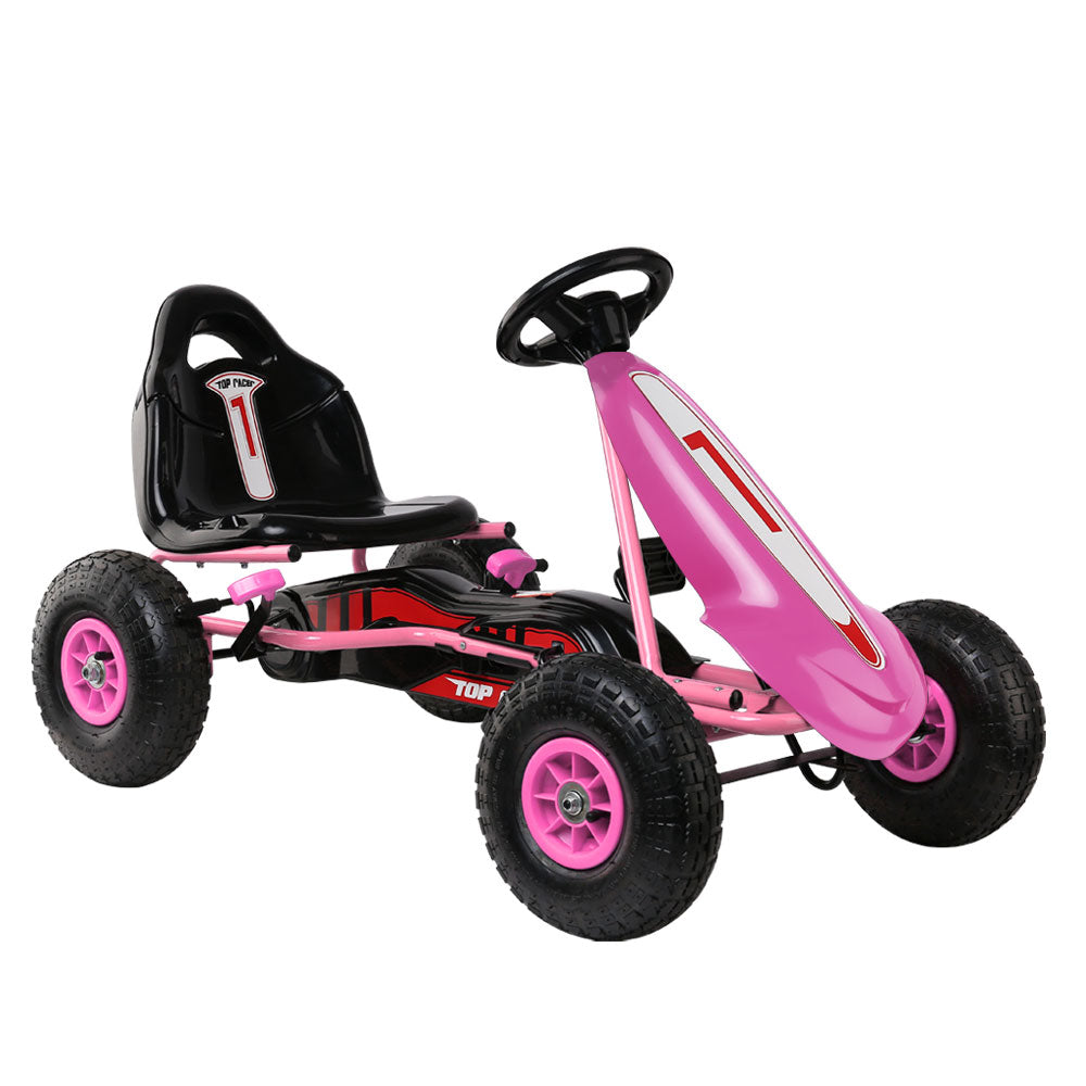 Rigo Kids Pedal Go Kart Racing Bike Pink