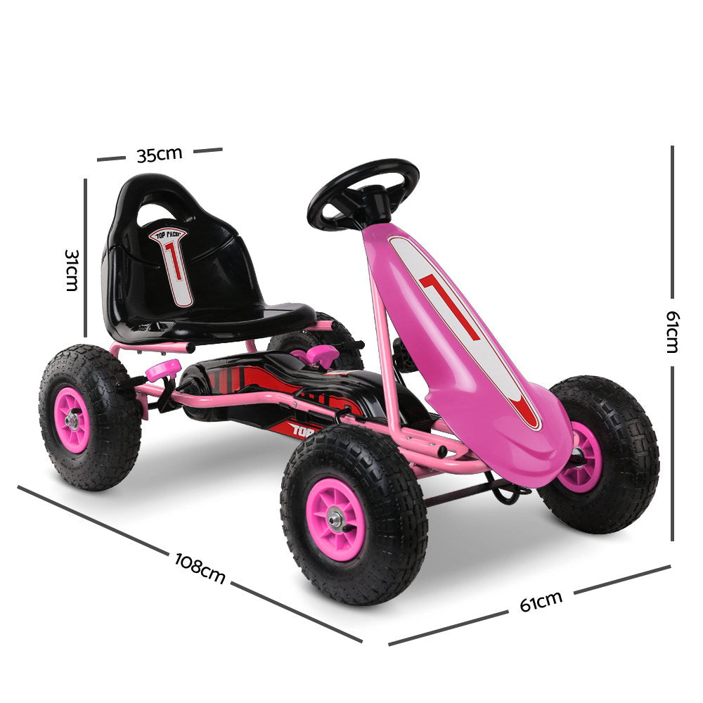 Rigo Kids Pedal Go Kart Racing Bike Pink