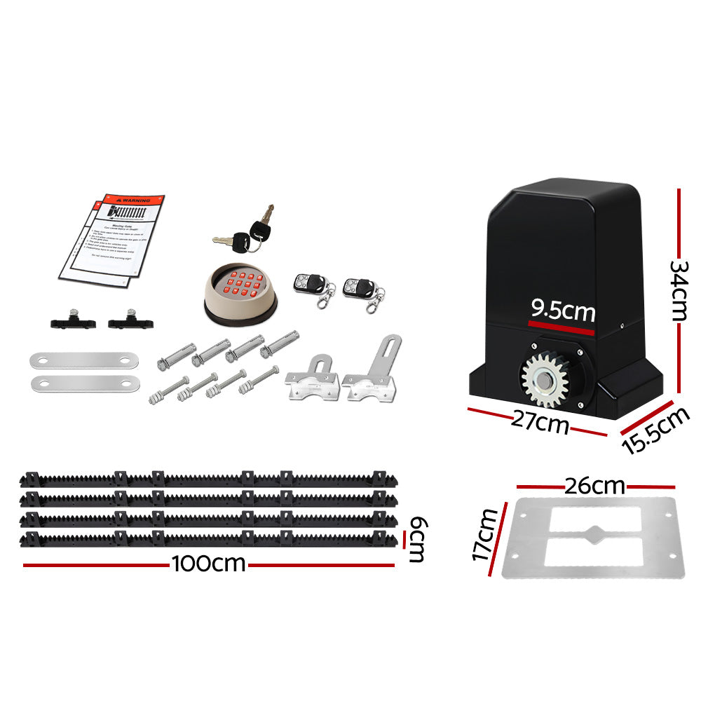 LockMaster Electric Sliding Gate 1000KG Automatic Keypad 4M