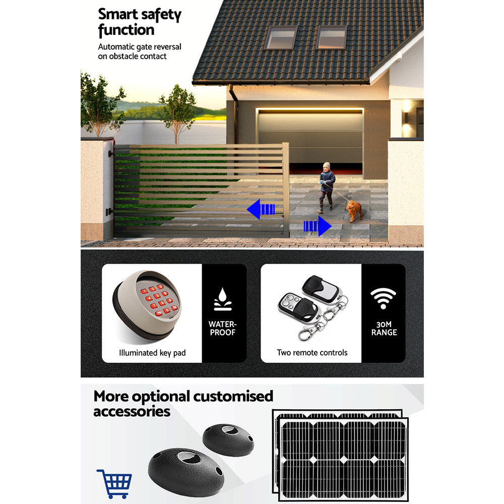 LockMaster Electric Sliding Gate 1000KG Automatic Keypad 4M