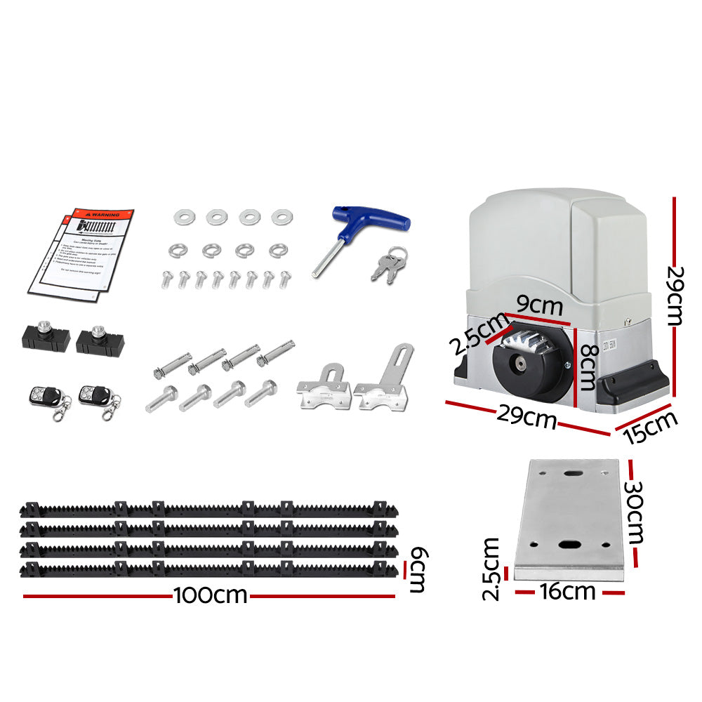 LockMaster Electric Sliding Gate Opener 1200KG Automatic 4M