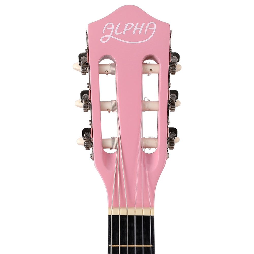 Alpha 34 Inch Classical Wooden Guitar Nylon String Pink