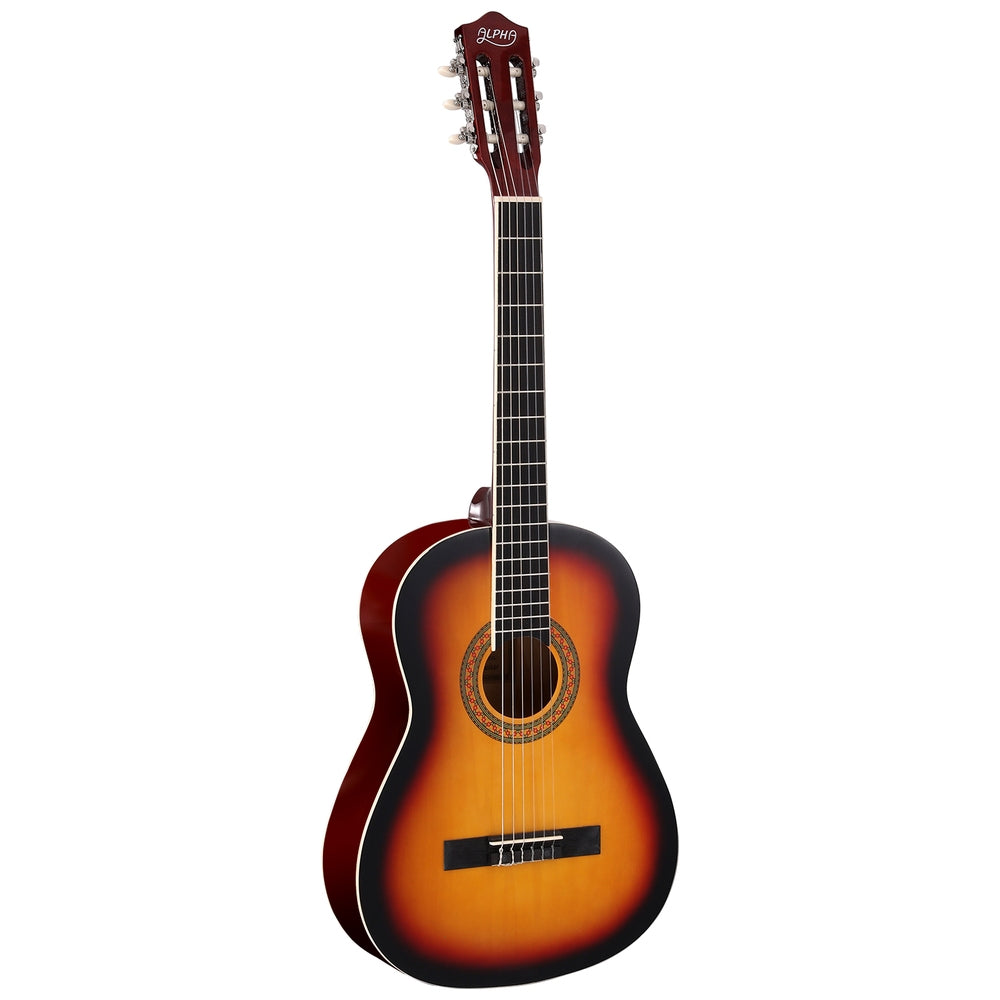Alpha 39 Inch Classical Wooden Guitar Nylon String Sunburst