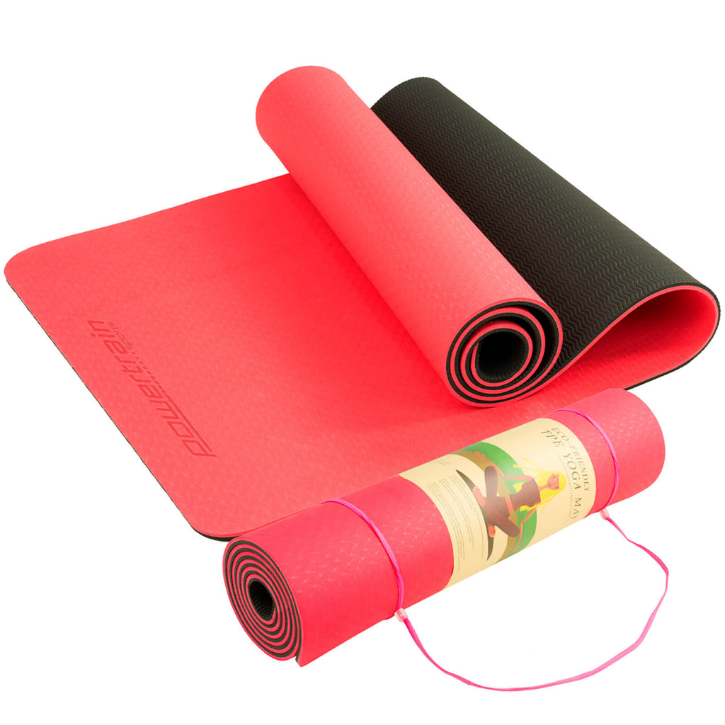 Powertrain Eco-friendly Dual Layer 8mm Yoga Mat, Light Purple