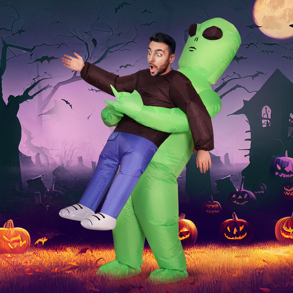 Inflatable Costume Green Alien Halloween Cosplay Suit